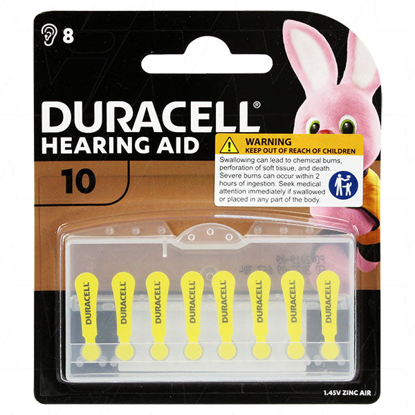 Duracell 10HPX8 10HPX Duracell hearing aid battery (replaces 10AP, 10HPX, A10, AC230E, PR536, PR70, PZA230, V10, V10A, V230A, ZA10)