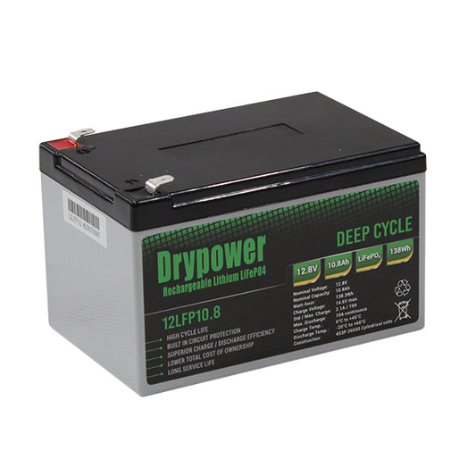 12LFP10.8 Drypower High power 12.8V 10.8Ah lithium iron phosphate (LiFePO4) rechargeable battery