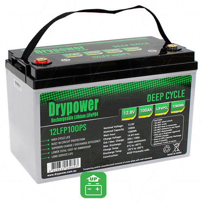 12LFP100PS Drypower High power 12.8V 100Ah lithium iron phosphate (LiFePO4) rechargeable battery