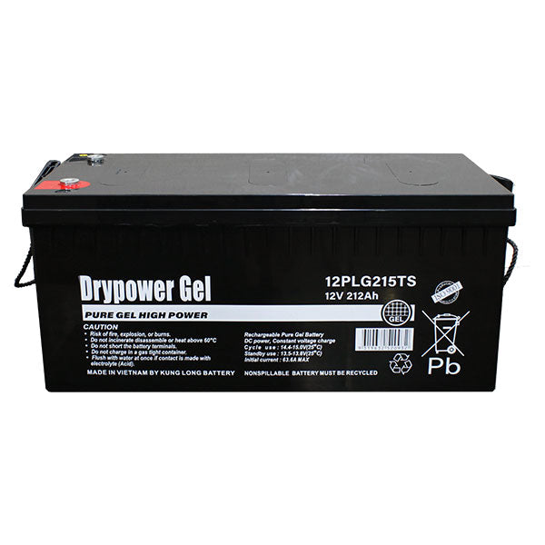 12PLG215TS 12V 212Ah Pure Gel Type Sealed Lead Acid Deep Cycle Battery