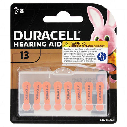 Duracell 13HPX8 13HPX Duracell hearing aid battery (replaces 13AP, 13HPX, A13, AC13E, DA13H, NR48, PR13H, PR48, PZA13, V13, V13A, V13AT, V13HM, ZA13)