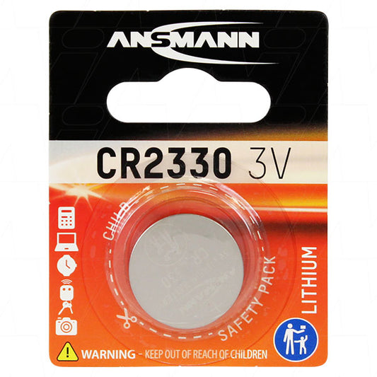 Ansmann CR2330-BP1(A) 1516-0009 Ansmann CR2330 Consumer Lithium Battery Coin Cell