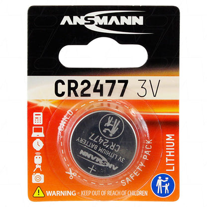 Ansmann CR2477-BP1(A) 1516-0010 Ansmann CR2477 Consumer Lithium Battery Coin Cell