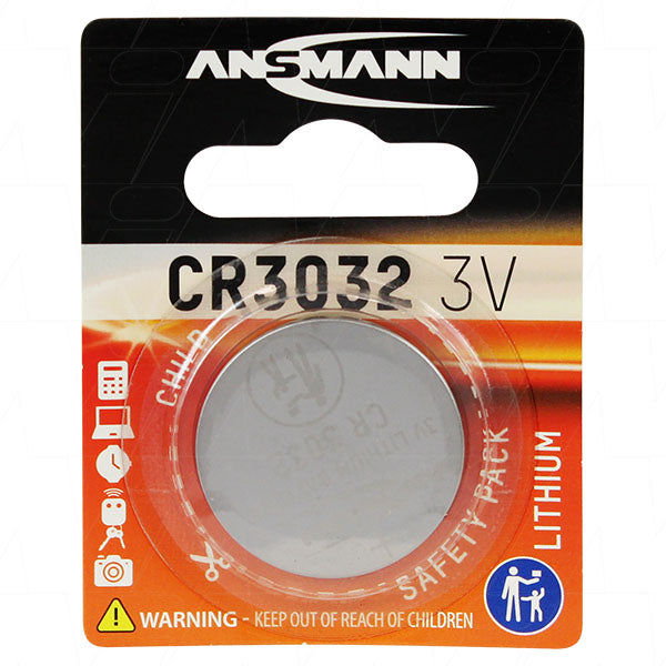 Ansmann CR3032-BP1(A) 1516-0013 Ansmann CR3032 Consumer Lithium Battery Coin Cell