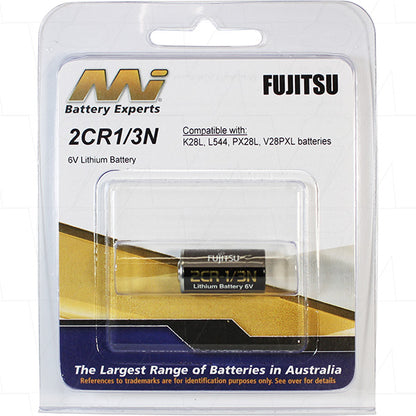 Fujitsu 2CR1/3N-BP1 Photo Lithium Battery replaces K28L, L544, PX28L, V28PXL