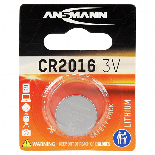 Ansmann CR2016-BP1(A) 5020082 Ansmann CR2016 Consumer Lithium Battery Coin Cell