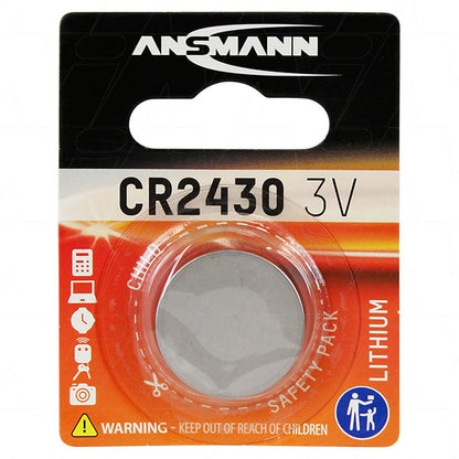 Ansmann CR2430-BP1(A) 5020092 Ansmann CR2430 Consumer Lithium Battery Coin Cell