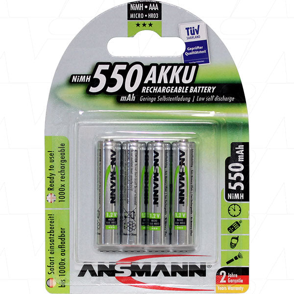 Ansmann 5030772-BP4 5030772 (AAA) Ansmann Low Self Discharge NiMH Battery