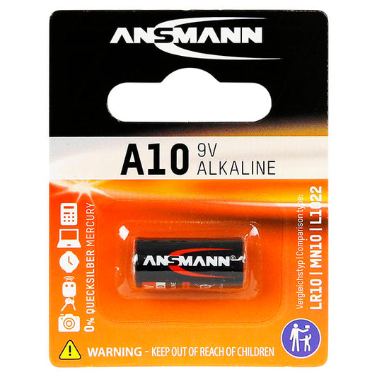 Ansmann A10-BP1(A) Ansmann 1510-0006 A10 9V Alkaline Battery Replaces 10A, A10, E10A, G10A, GP10A, L1022, WE10A