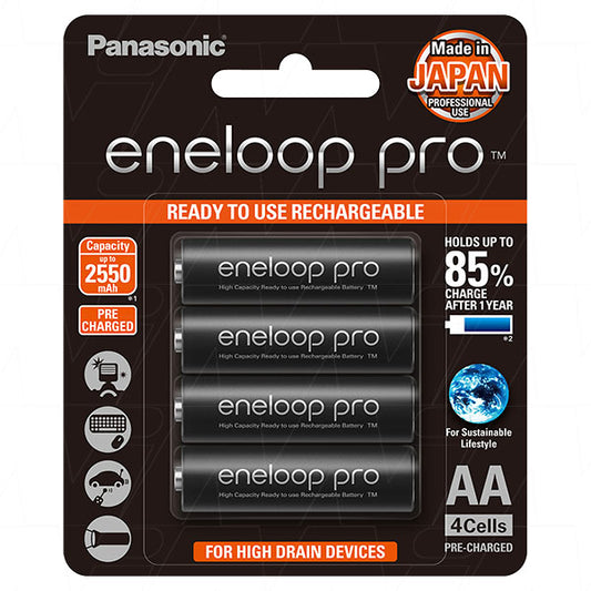 Panasonic BK-3HCCE/4BT Panasonic Eneloop Pro rechargeable AA battery