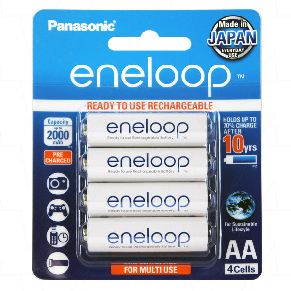 Panasonic BK-3MCCE/4BA BK-3MCCE Eneloop rechargeable AA battery