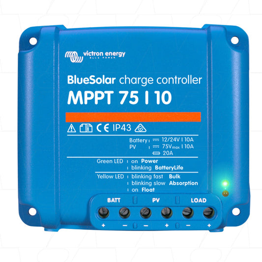 BlueSolar MPPT75/10 Victron Energy BlueSolar MPPT75/10A 12V/24V 10A Solar Charge Controller SCC010010050R