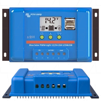 BlueSolar PWM-LCDUSB-20A Victron Energy Bluesolar 12V/24V 20A Solar Charge Controller PWM type with LCD+USB SCC010020050