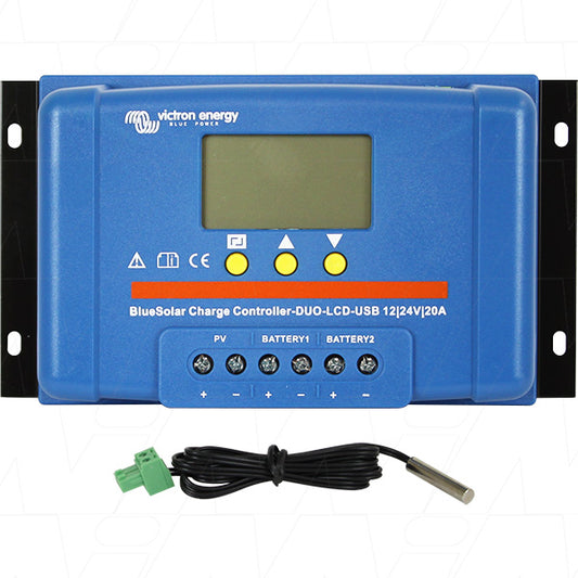 BlueSolar PWM DUO-LCD-USB Victron Energy 12V/24V 20A Solar Charge Controller PWM Type SCC010020060