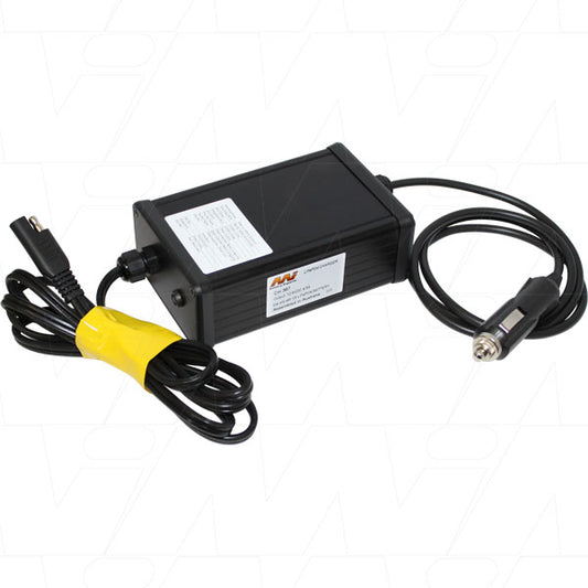 CH367 Ionix 12.8V 3.3A output LiFePO4 charger and solar charge controller with cigarette plug input to SAE/Constar output