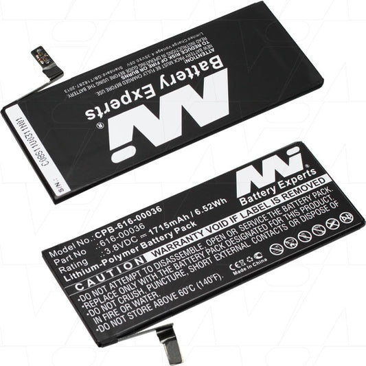 MI Battery Experts CPB-616-00036-BP1 Mobile Phone Battery suitable for Apple iPhone 6s