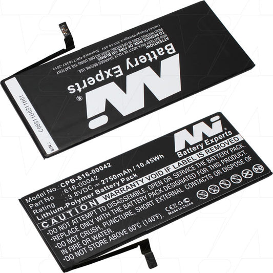 MI Battery Experts CPB-616-00042-BP1 Mobile Phone Battery suitable for Apple iPhone 6s Plus