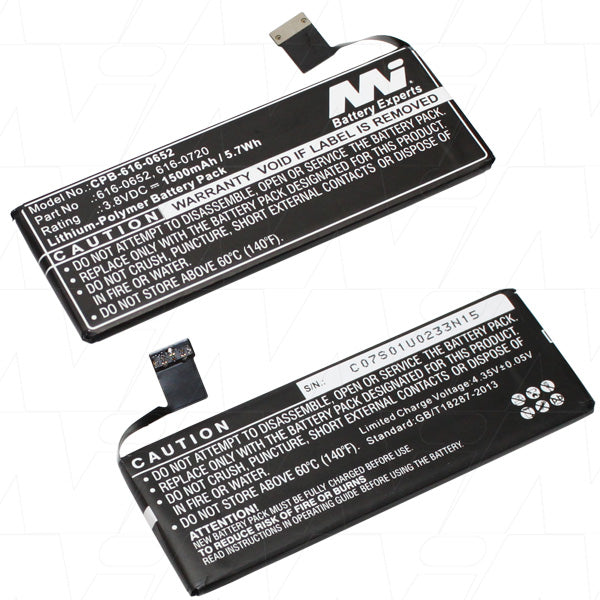 MI Battery Experts CPB-616-0652-BP1 Mobile Phone Battery suitable for Apple iPhone 5S