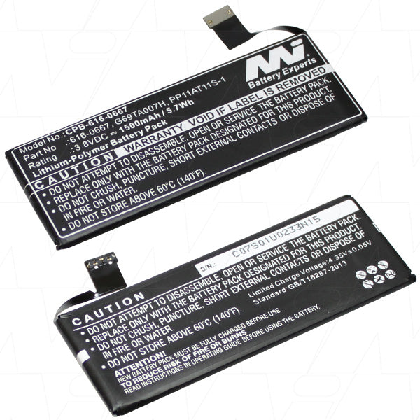 MI Battery Experts CPB-616-0667-BP1 Mobile Phone Battery suitable for Apple iPhone 5C