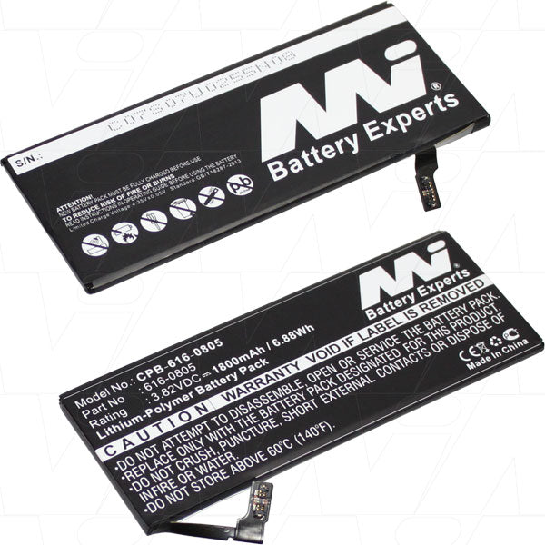 MI Battery Experts CPB-616-0805-BP1 Mobile Phone Battery suitable for Apple iPhone 6