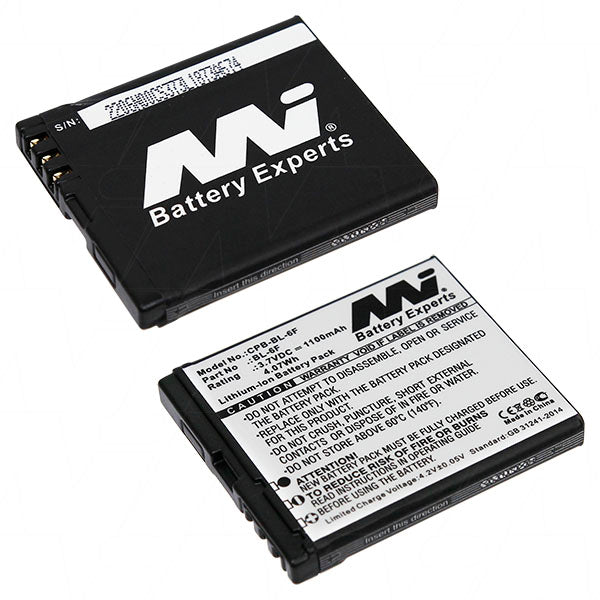 MI Battery Experts CPB-BL-6F-BP1 Mobile Phone Battery suitable for Nokia N78, N95 8Gb