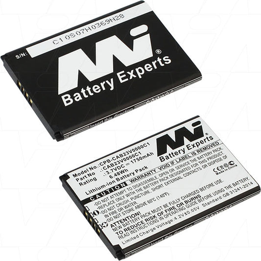 MI Battery Experts CPB-CAB23V0000C1-BP1 Mobile Phone Battery suitable for Alcatel One Touch Link Y580 / Y800 / Y800Z, One Touch Y580 / Y580D / Y800 / Y800Z