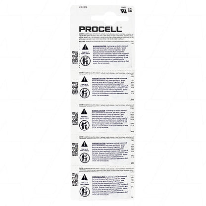 Procell CR2016-BP5(PC) CR2016 3V Procell Lithium Coin Cell Blister of 5