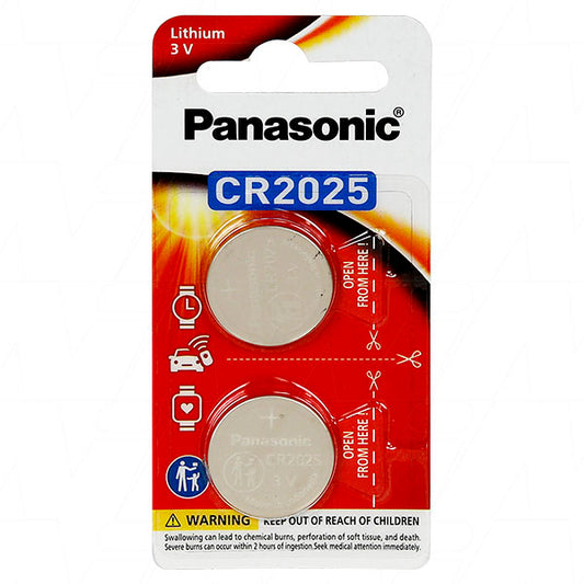 Panasonic CR2025-BP2(P) Panasonic CR2025 Consumer Lithium Battery Coin Cell