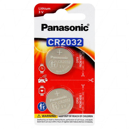 Panasonic CR2032-BP2(P) Panasonic CR2032 Consumer Lithium Battery Coin Cell