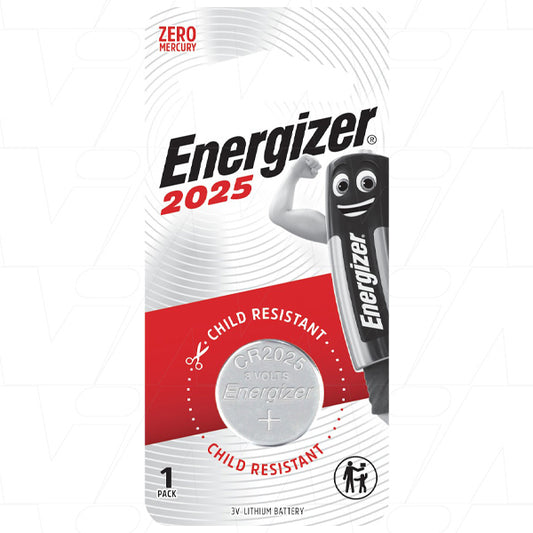 Energizer ECR2025-BP1 CR2025 3V Lithium Coin Cell Blister of 1