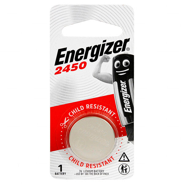 Energizer ECR2450-BP1 CR2450 3V Lithium Coin Cell Blister of 1