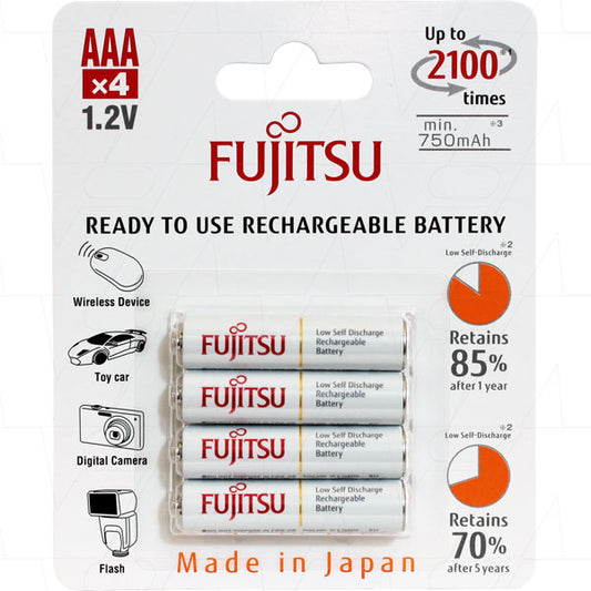 Fujitsu HR-4UTC(4B) HR-4UTC (AAA) Fujitsu Ready to Use, Up to 2100 Recharge Cycles, Rechargeable NiMH Battery