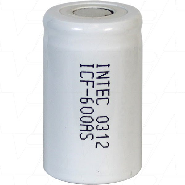 Intec ICF600AS 2/3A size Nickel Cadmium Industrial Cylindrical Cell. Replaces KR600AE