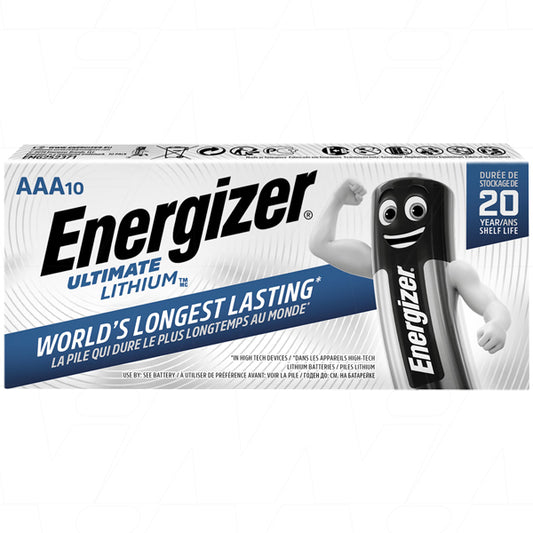 Energizer L92-DP10 Energizer Ultimate Lithium AAA Consumer Lithium Battery Cylindrical Cell Box of 10