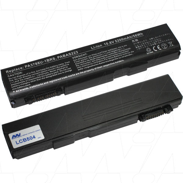 MI Battery Experts LCB504 Laptop battery suitable for Toshiba Dynabook Satellite K40, K45, L40, L45, Satellite Pro S500, Tecra A11, M11, S11 series