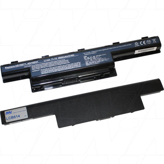 MI Battery Experts LCB514 Laptop battery suitable for Acer Aspire, TravelMate series, Emachines E732 series, Gateway NV series