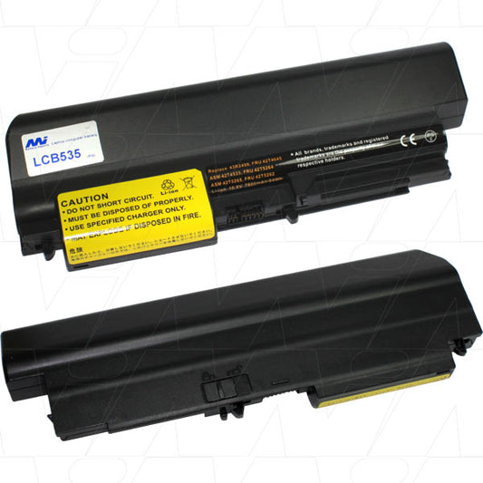 MI Battery Experts LCB535 Laptop battery suitable for Lenovo Thinkpad R61 series, R400 series, T61 series, T400 series