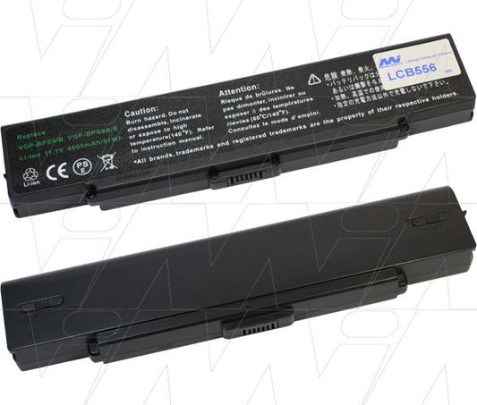 MI Battery Experts LCB556 Laptop battery suitable for Sony VGN-AR, VGN-NR, VGN-SZ series