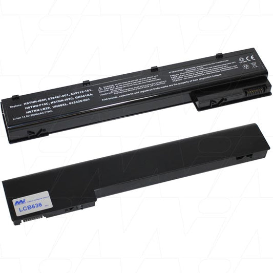 MI Battery Experts LCB636 Laptop battery suitable for Hewlett Packard Elitebook 8560w, 8570w, 8760w, 8770w