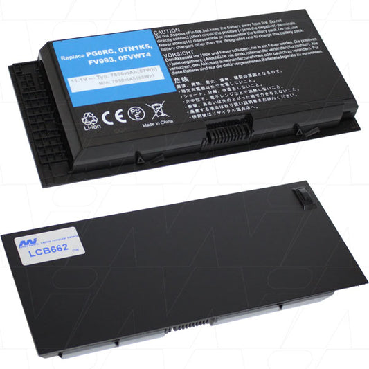 MI Battery Experts LCB662 Laptop battery suitable for Dell Precision M4600, M4700, M6600, M6700