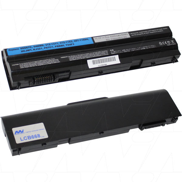 MI Battery Experts LCB668 Laptop battery suitable for Dell Inspiron 14R, 15R, 17R, Latitude E5420, E5520 series, Vostro 3460, 3560