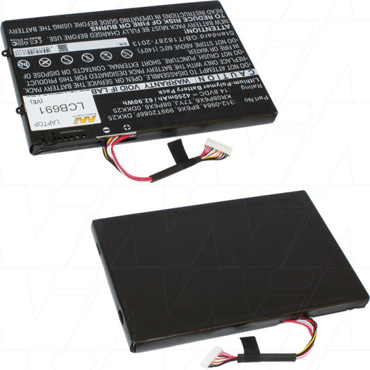 MI Battery Experts LCB691 Laptop battery suitable for Dell Alienware M11x, M14x, P06T series, P18G series