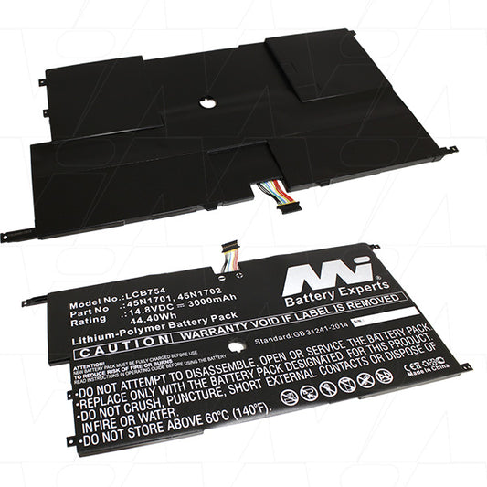 MI Battery Experts LCB754 Laptop battery suitable for Lenovo ThinkPad X1 Carbon