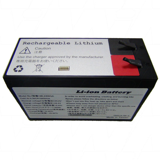 LIBM-ML2406GA Enepower 25.2V 6.9Ah LiIon Battery with Faston F2 terminals