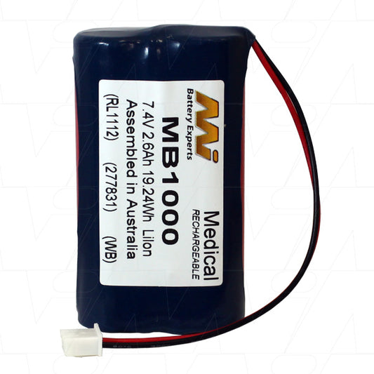 MI Battery Experts MB1000 Medical battery suitable for Zumax Medical HL8000 LED headlight