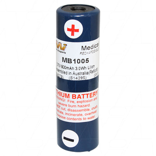 MI Battery Experts MB1005 Medical battery suitable for Welch Allyn MicroTymp3 portable tympanometric instrument (Refurbishment Service)