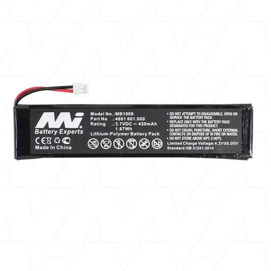 MI Battery Experts MB1009 Electronic pipette battery suitable for Eppendorf Xplorer/Xplorer Plus