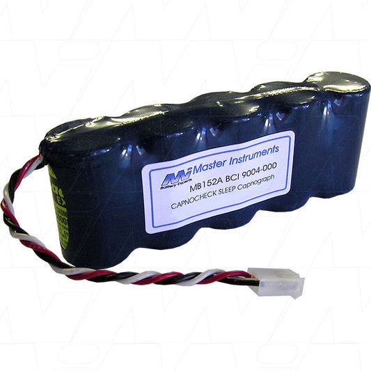 MB152A Medical battery suitable for BCI 9004-000 Capnocheck sleep capnograph (58522B1)