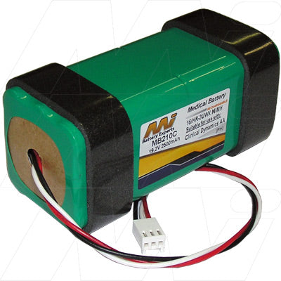 MB210C Medical battery suitable for Clinical Dynamics AA SmartStat pulse oximeter SS-100A