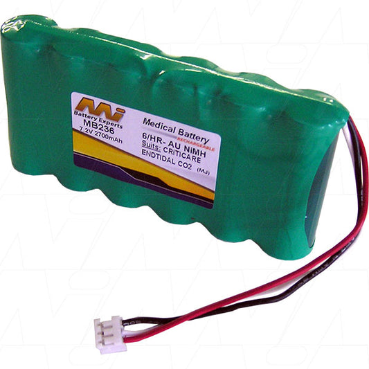 MB236 Medical battery suitable for Criticare handheld end-tidal CO2 monitor